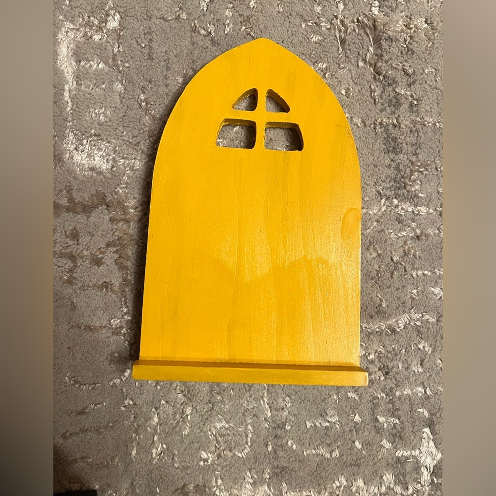 Handpainted Wooden Fairy Gnome Door Dot Painting - Picture 2 of 3
